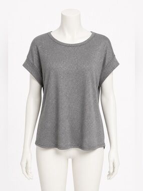 Lucky Brand Shimmering Gray Short Sleeve Tee
